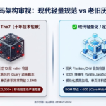 Avada 与 The7 老牌主题的多层 div 嵌套及臃肿 DOM 树与现代轻量化主题纯净代码结构对比图